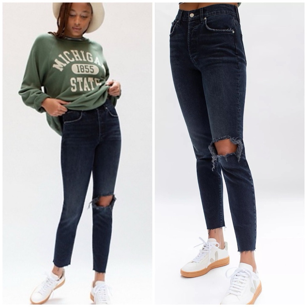 FREE PEOPLE We the Free Stella High Rise Distressed Skinny Jeans Size 26
